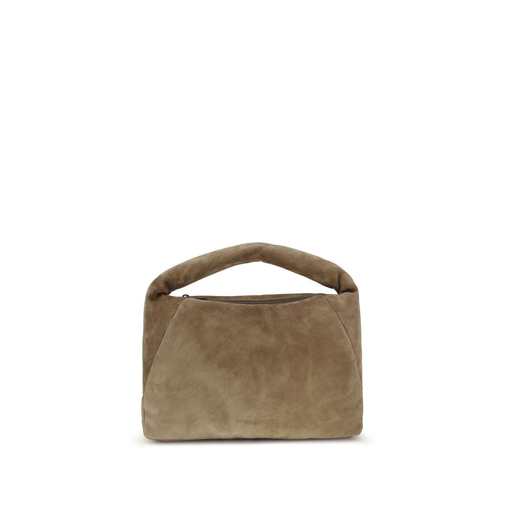 Brown handbag on a white background