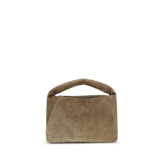 Brown handbag on a white background