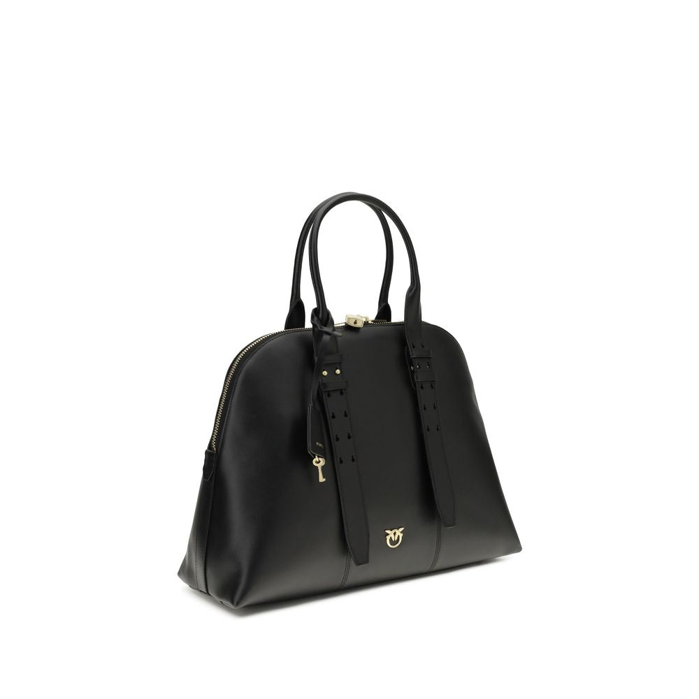 PINKO Black Calf Leather Bos Taurus Shoulder Bag by PINKO