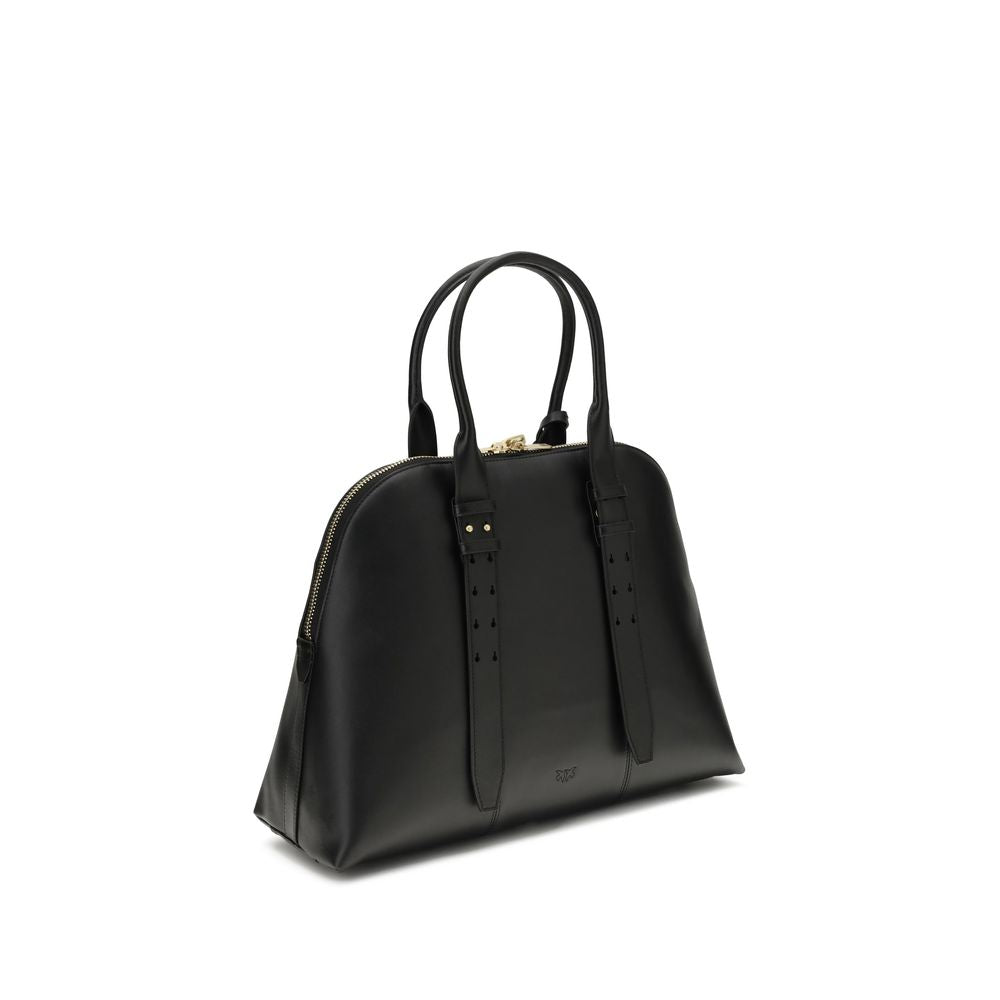 PINKO Black Calf Leather Bos Taurus Shoulder Bag by PINKO