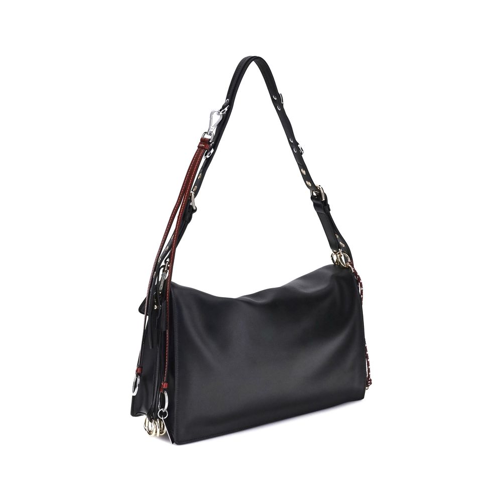 Prada Black Calf Leather Bos Taurus Shoulder Bag by Prada