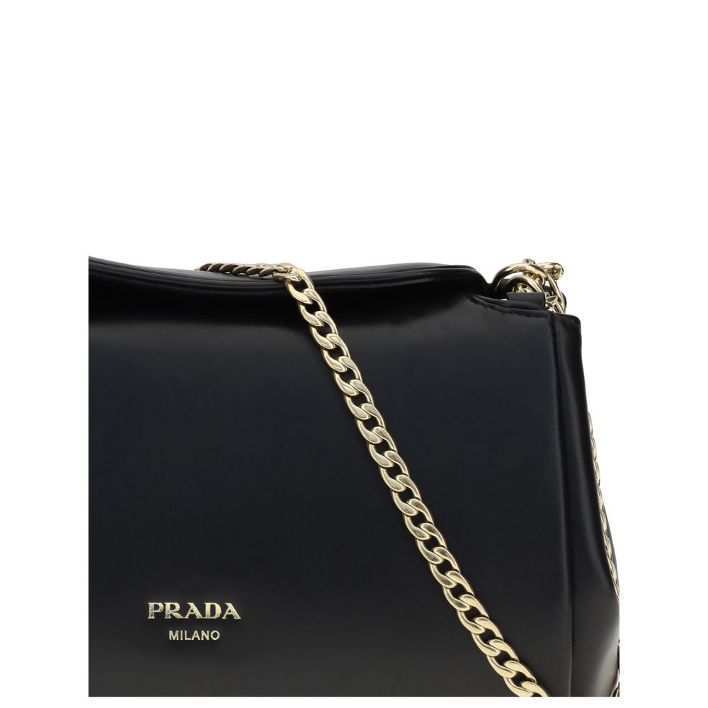 Prada Black Lamb Ovis Aries Aries Shoulder Bag by Prada