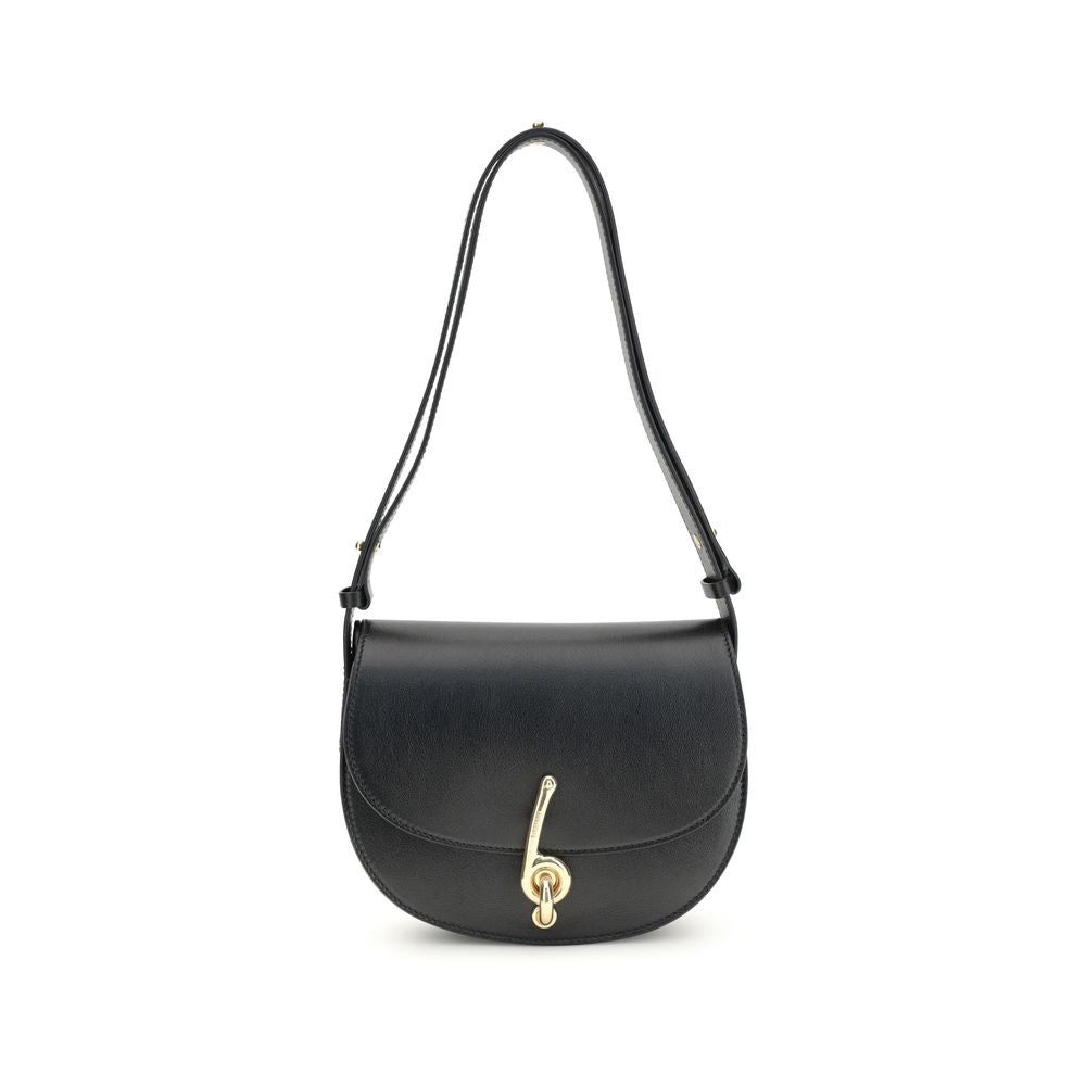 Burberry Black Calf Leather Bos Taurus Shoulder Bag by Burberry