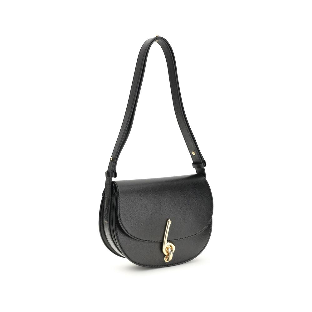 Burberry Black Calf Leather Bos Taurus Shoulder Bag by Burberry