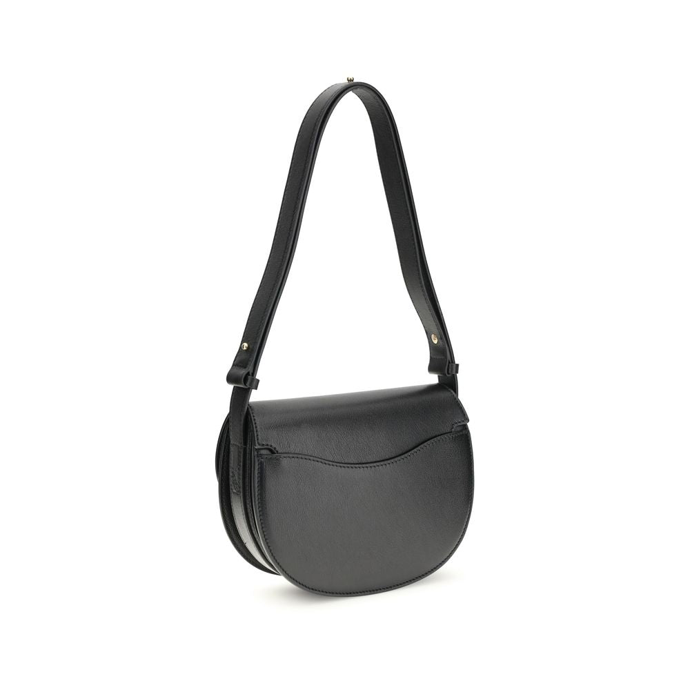 Burberry Black Calf Leather Bos Taurus Shoulder Bag by Burberry