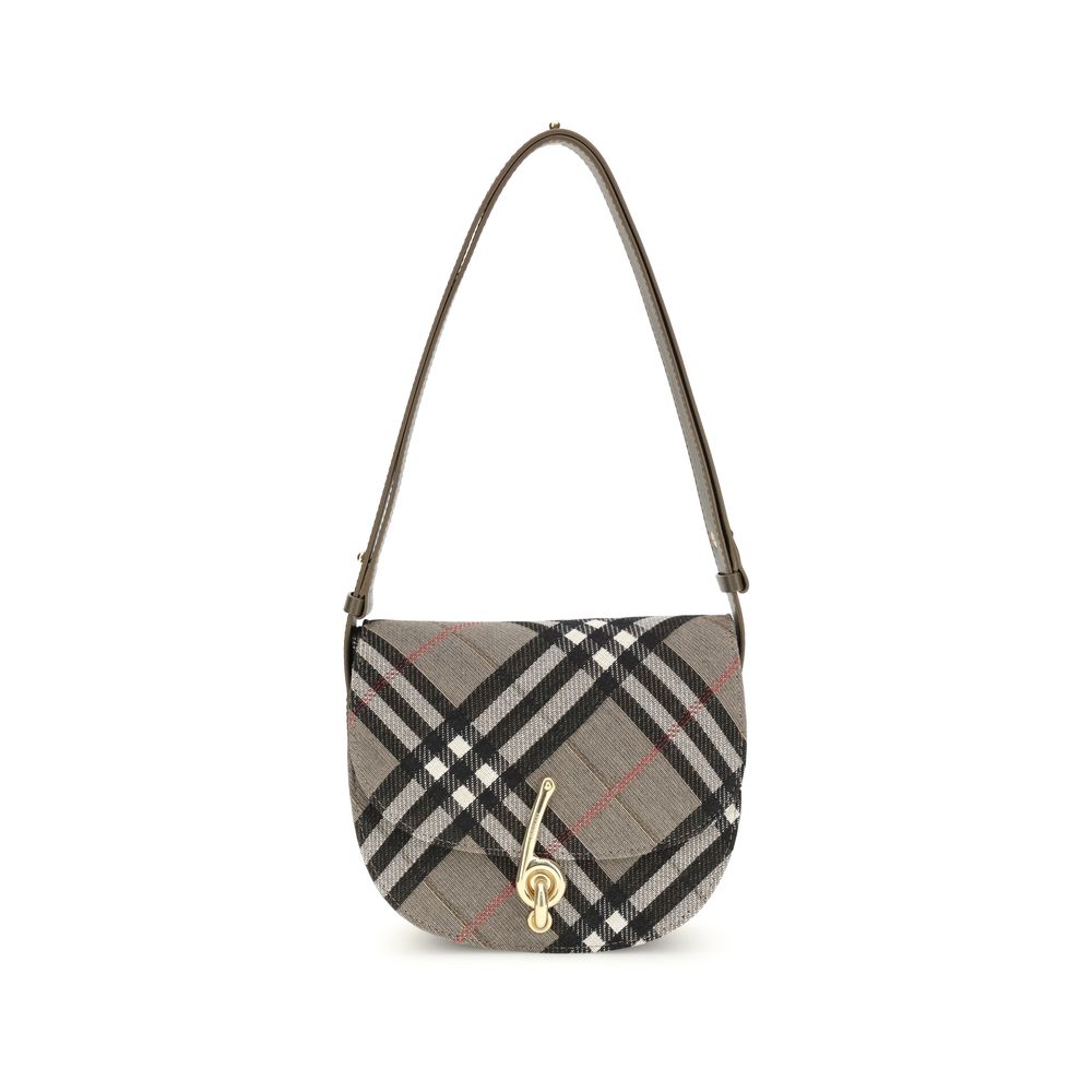 Burberry Gray Fabric Shoulder Bag by Burberry