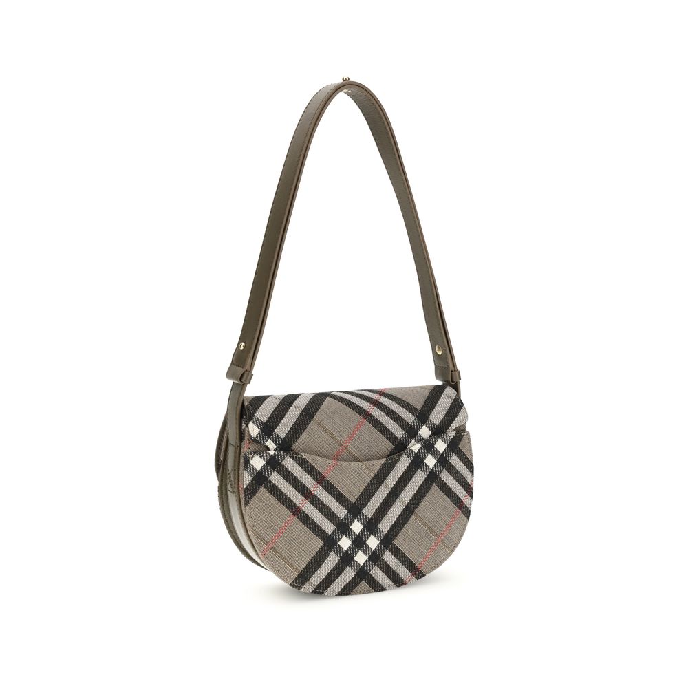 Burberry Gray Fabric Shoulder Bag by Burberry