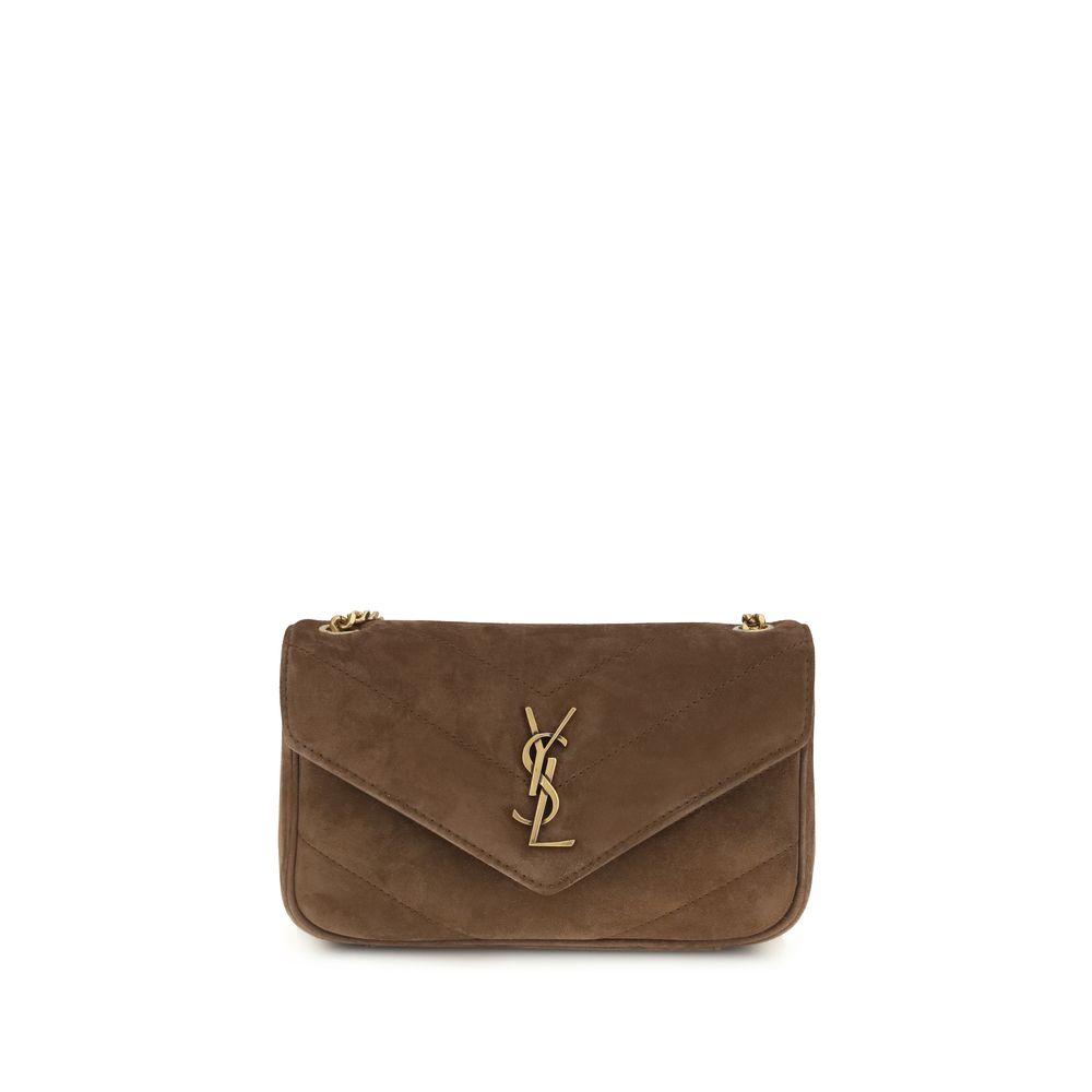 Saint Laurent Brown Leather Shoulder Bag by Saint Laurent