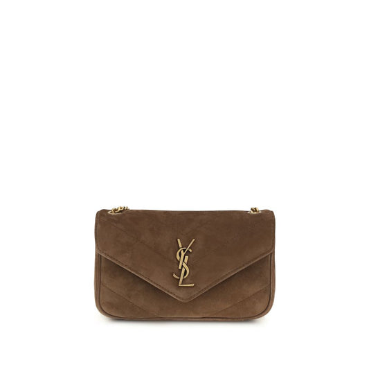 Saint Laurent Brown Leather Shoulder Bag by Saint Laurent