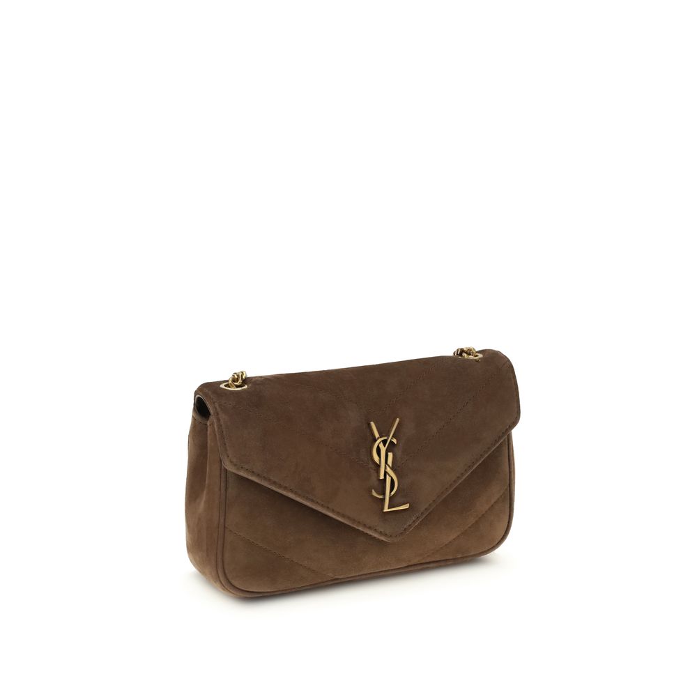 Saint Laurent Brown Leather Shoulder Bag by Saint Laurent
