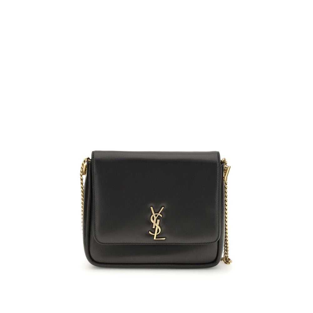 Saint Laurent Black Calf Leather Bos Taurus Shoulder Bag by Saint Laurent