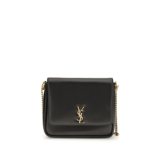 Saint Laurent Black Calf Leather Bos Taurus Shoulder Bag by Saint Laurent