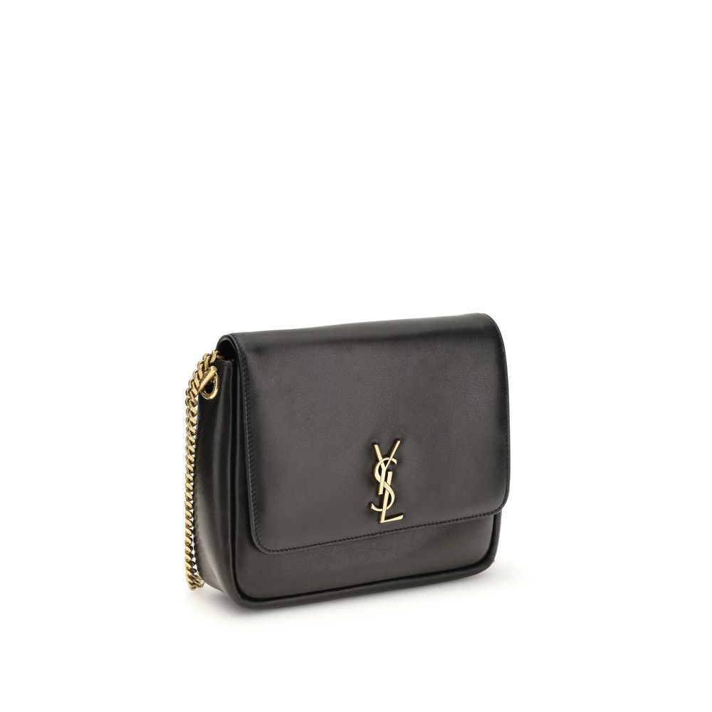 Saint Laurent Black Calf Leather Bos Taurus Shoulder Bag by Saint Laurent