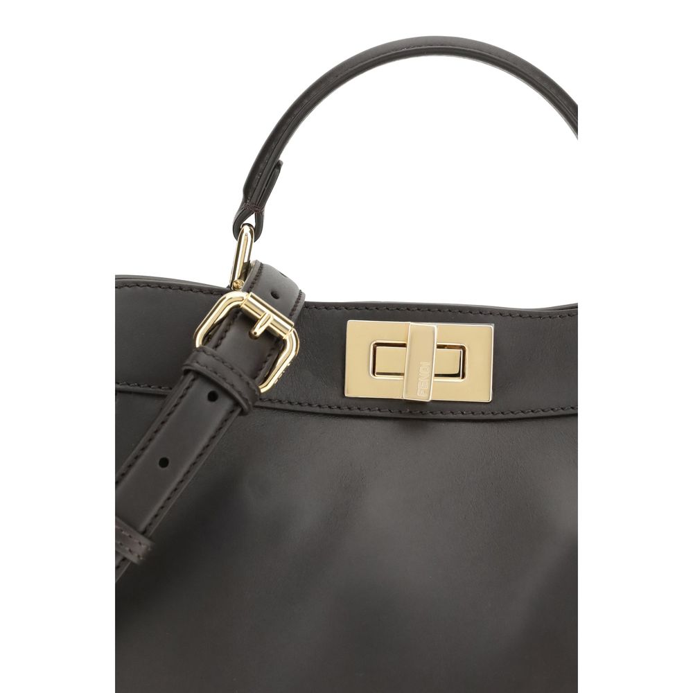 Fendi Brown Calf Leather Bos Taurus Shoulder Bag by Fendi
