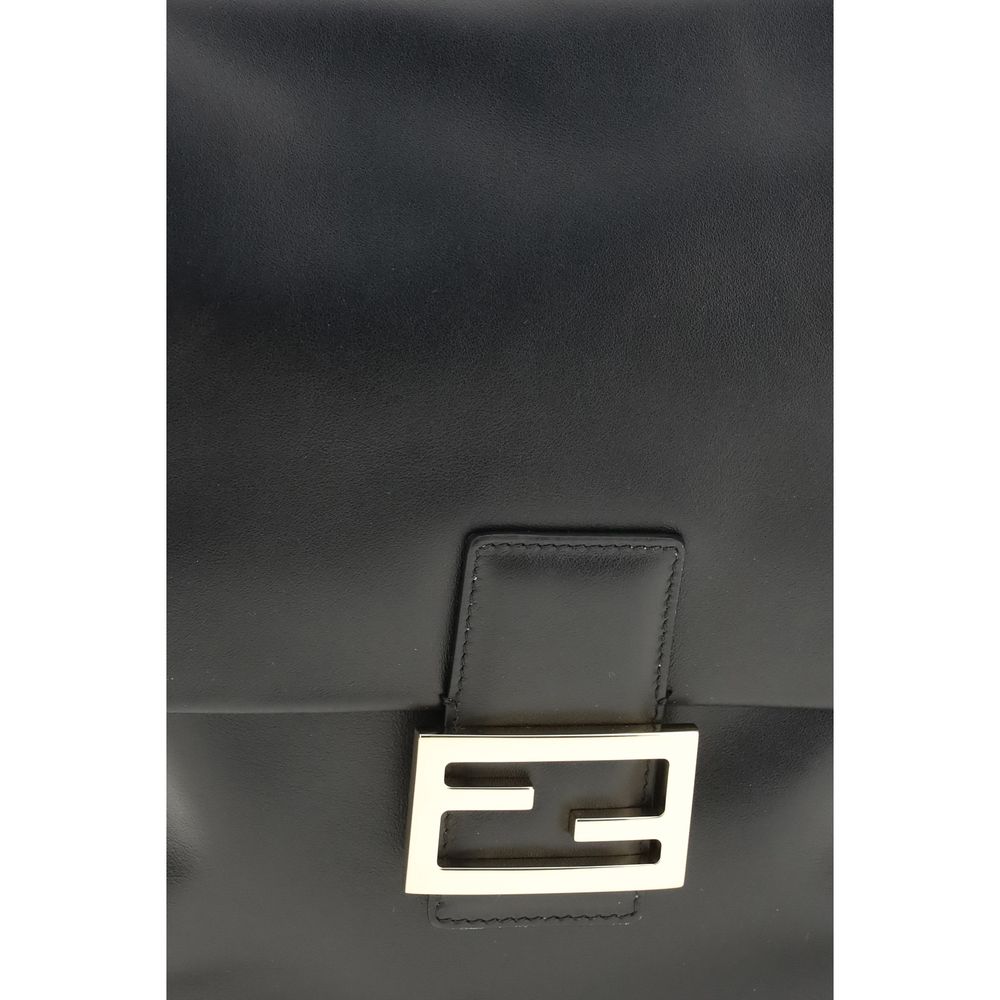 Fendi Black Calf Leather Bos Taurus Backpack by Fendi
