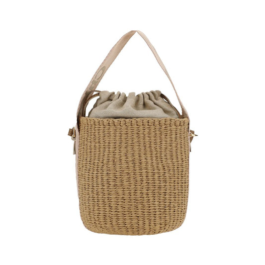 Chloé Beige Raffia Backet Bag