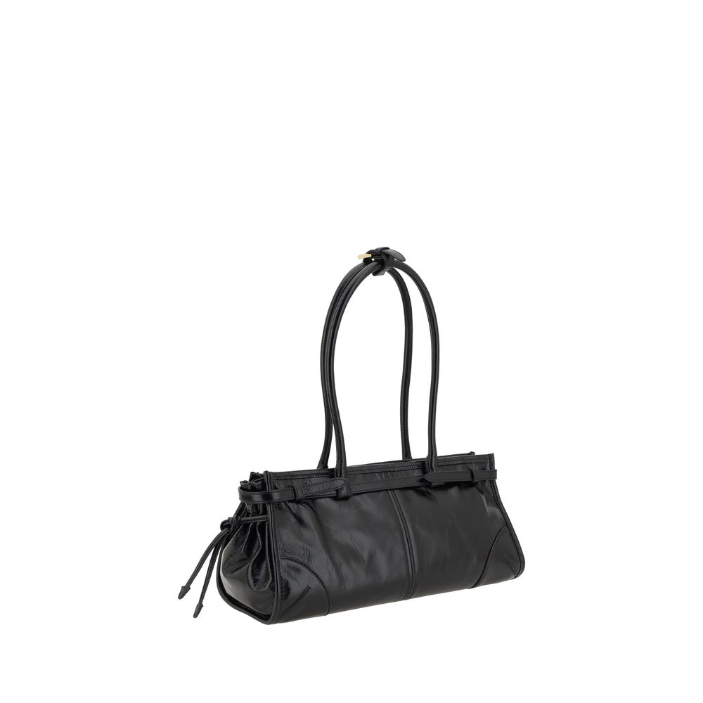 Prada Black Calf Leather Bos Taurus Shoulder Bag by Prada