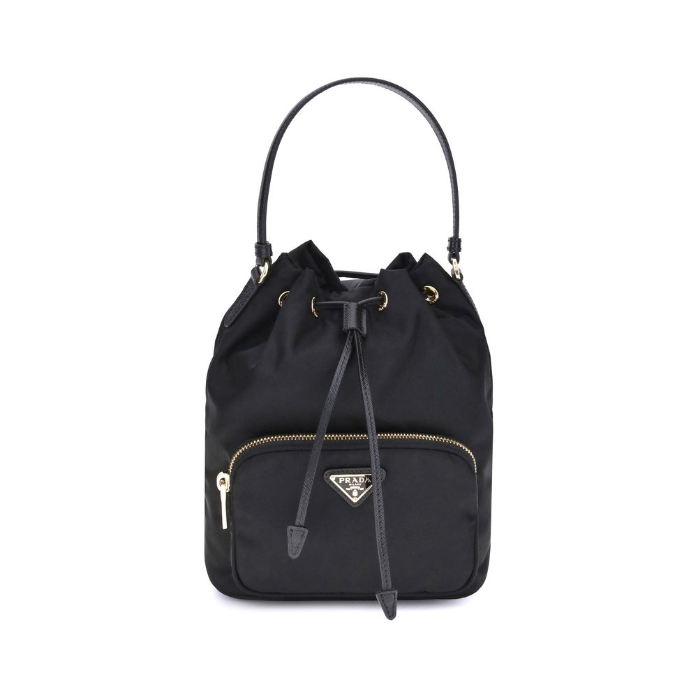 Prada Black Polyamide Backet Bag by Prada