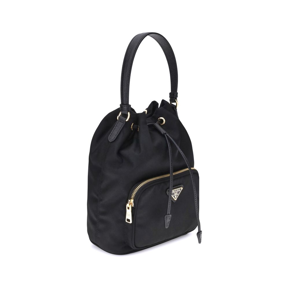 Prada Black Polyamide Backet Bag by Prada