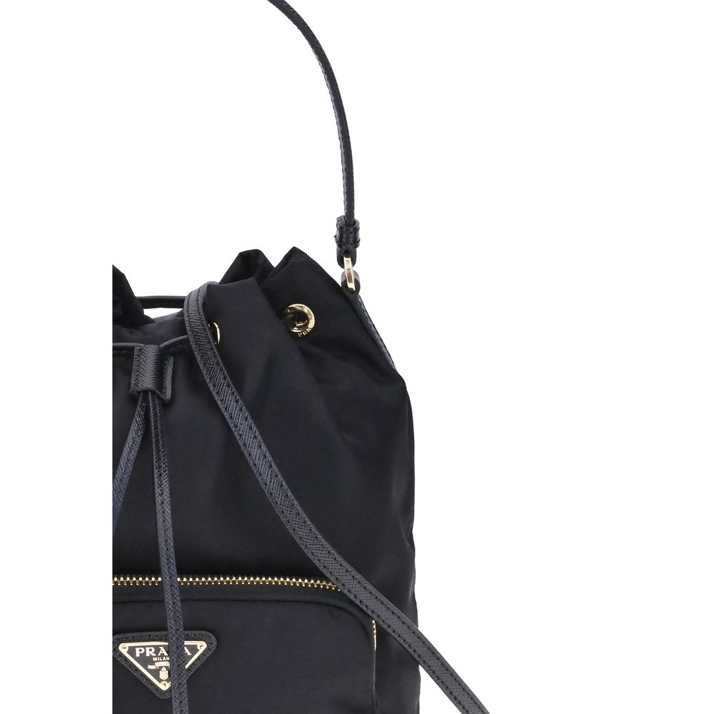 Prada Black Polyamide Backet Bag by Prada