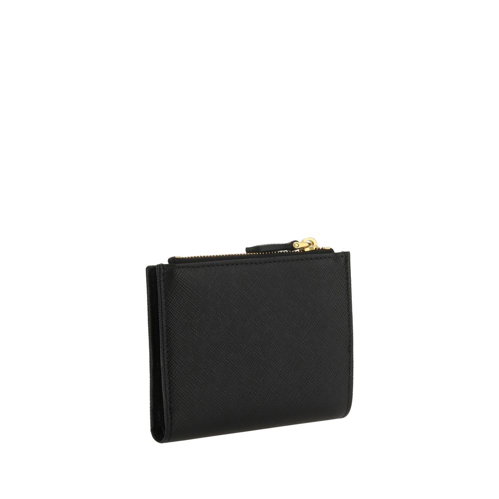 Prada Black Calf Leather Bos Taurus Wallet by Prada